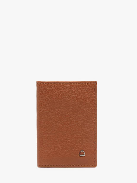 Leather Cardholder Madras Etrier Brown madras EMAD013