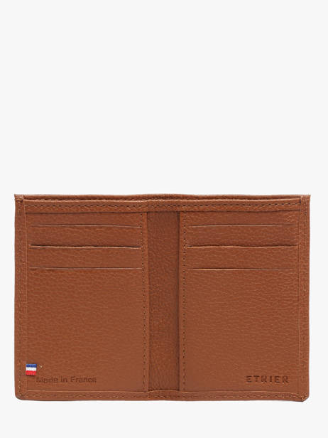 Leather Cardholder Madras Etrier Brown madras EMAD013 other view 1