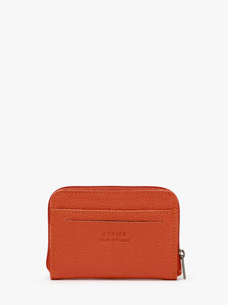 Porte-monnaie Cuir Etrier Orange madras EMAD900 vue secondaire 2